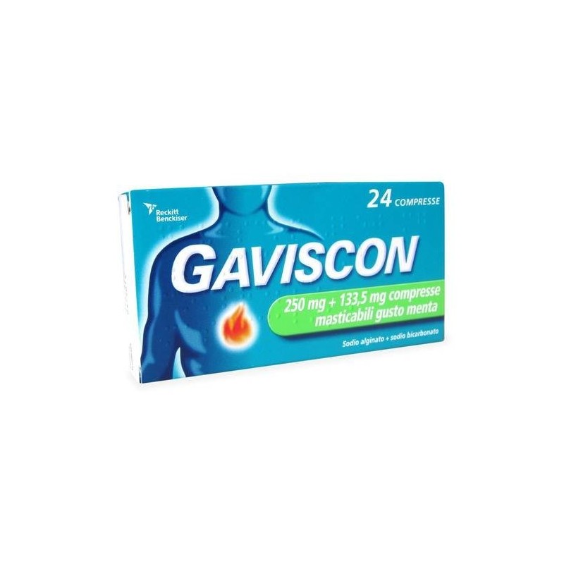 Gaviscon 24 compresse masticabili 250 + 133,5