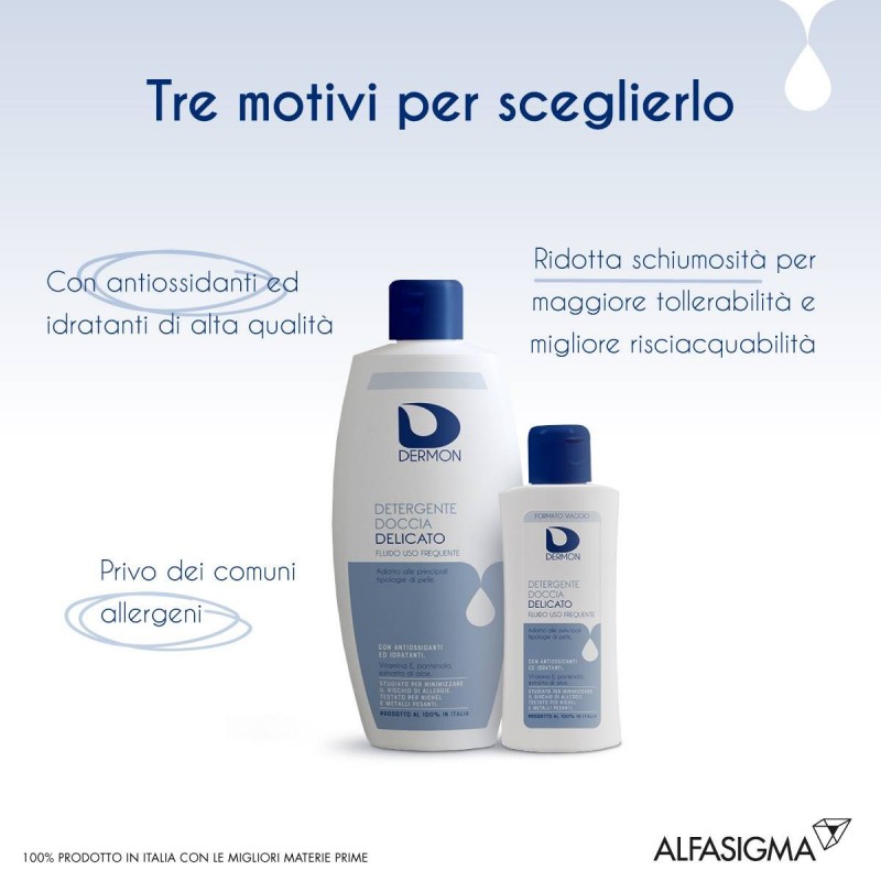 Alfasigma Dermon Detergente Doccia Delicato Uso Frequente 400 Ml