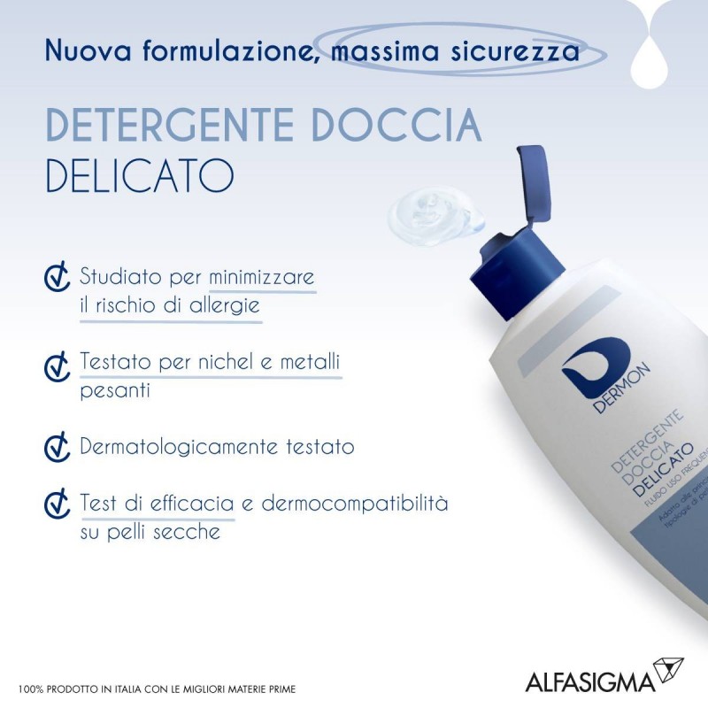 Alfasigma Dermon Detergente Doccia Delicato Uso Frequente 400 Ml