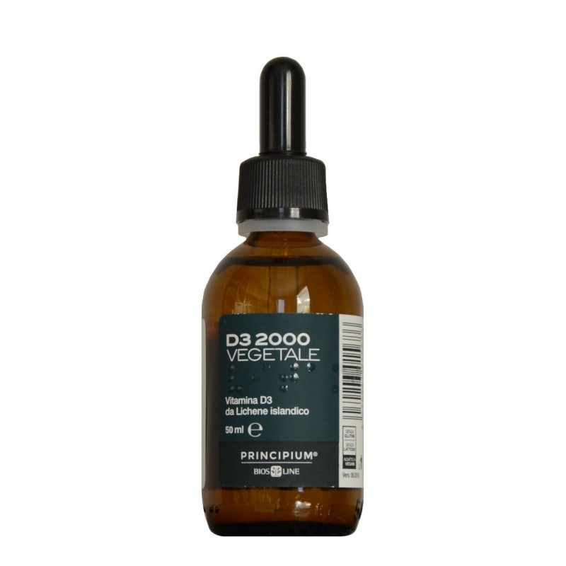 Bios Line Principium D3 2000 Vegetale Gocce Integratore di Vitamina D3 50 ml Difese immunitarie