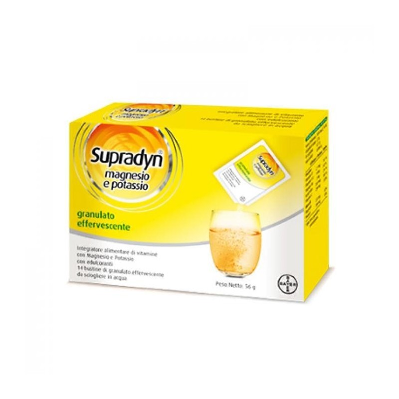 Bayer Supradyn Magnesio Potassio Senza Zucchero 14 Bustine 4 G