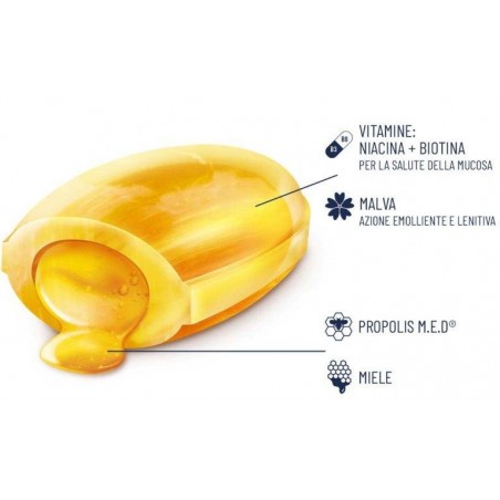 Neoborocillina Propolmiele+ Miele/limone 16 Pastiglie