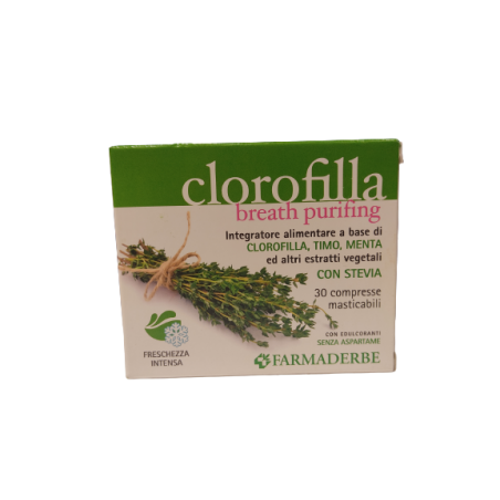 Farmaderbe Clorofilla Breath Purifing 30 Compresse Masticabili