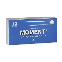Moment 200 mg Ibuprofene Farmaco Antinfiammatorio e Antidolorifico 12 Compresse Angelini