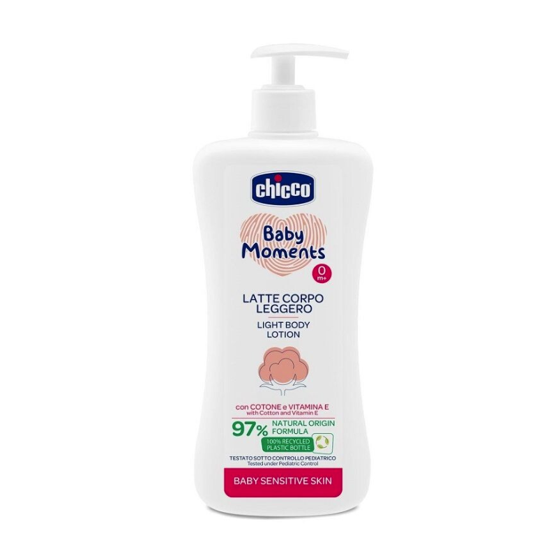 Chicco Baby Moments Latte Corpo Sensitive Leggero 500 Ml