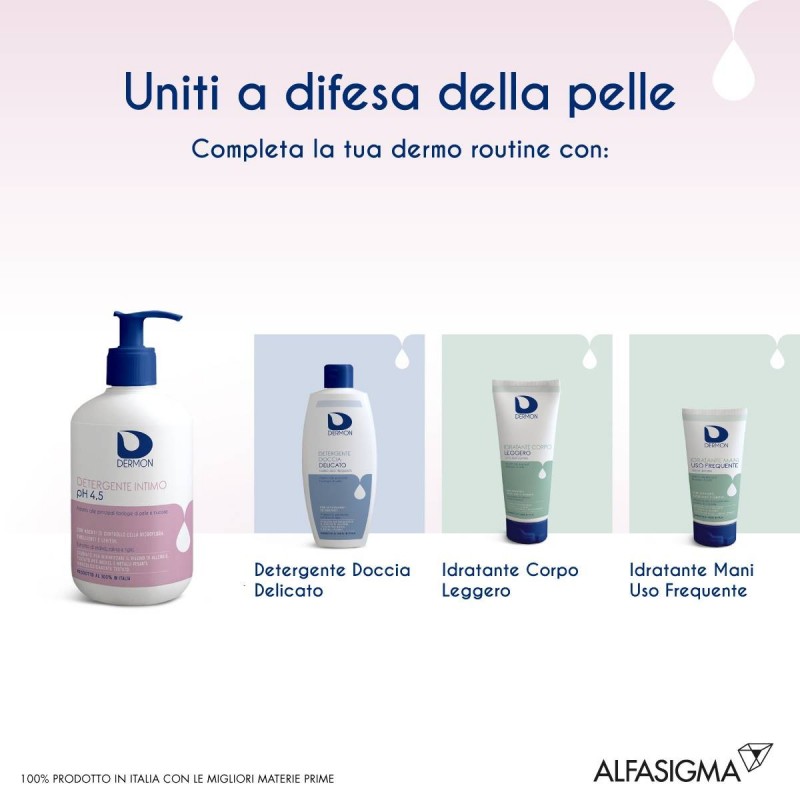 Alfasigma Dermon Detergente Intimo Uso Frequente Ph 4,5 500 Ml