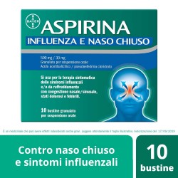 Aspirina Influenza e Naso Chiuso 10 Bustine Orosulubili Bayer