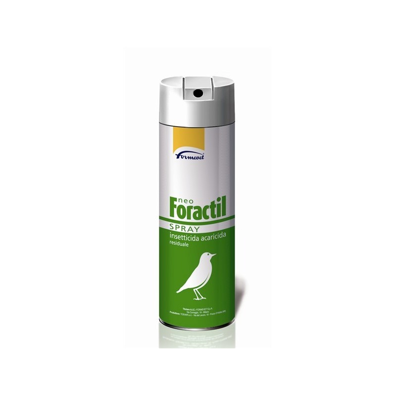 Formevet Neo Foractil Spray, 10 Mg/g + 3 Mg/g + 2 Mg/g Soluzione Spray Per Uso Esterno ( Per Uccellini Da Gabbia E Da Voliera, C