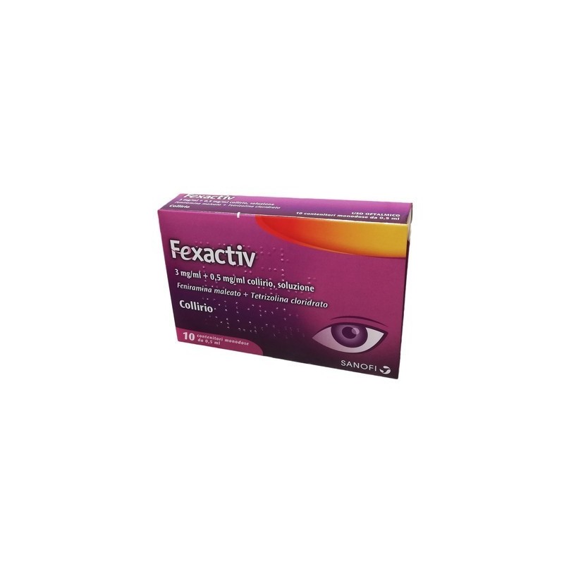 Opella Healthcare Italy Fexactiv 3 Mg/ml + 0,5 Mg/ml Collirio, Soluzione Feniramina Maleato + Tetrizolina Cloridrato