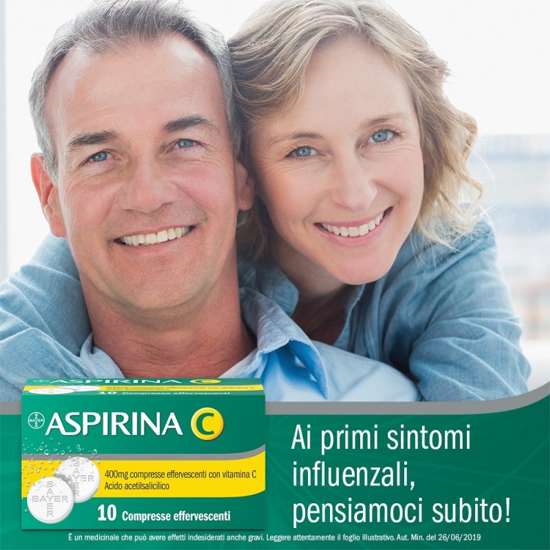 Aspirina C Farmaco Antinfluenzale 10 Compresse Effervescenti