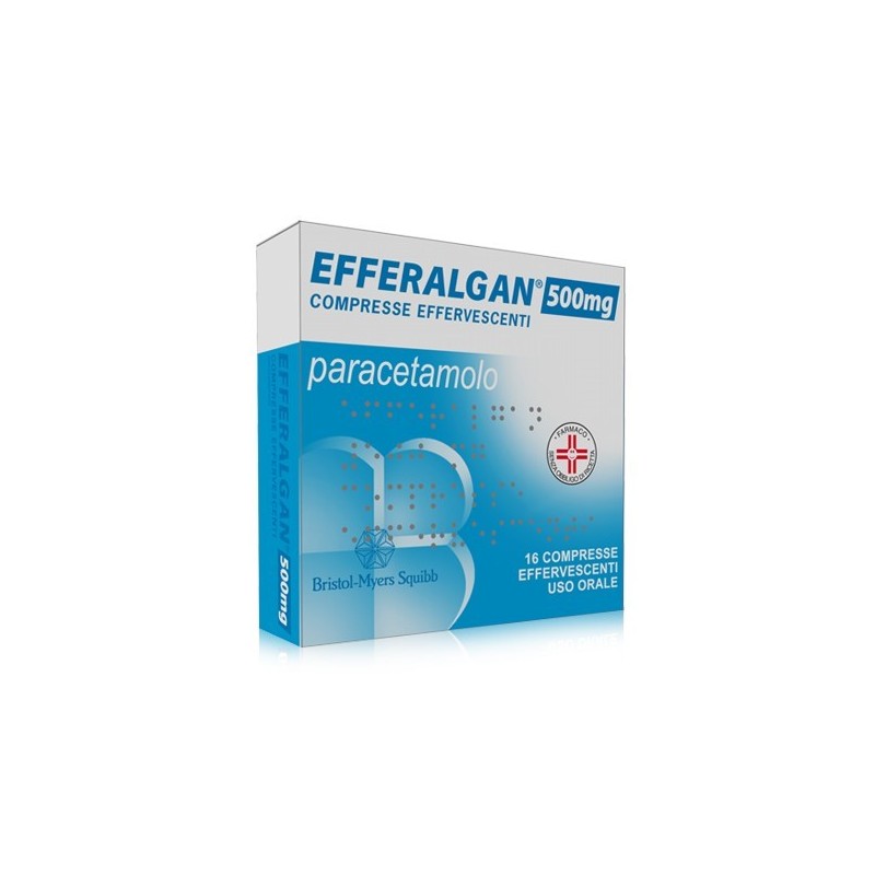 Efferalgan 500 mg Farmaco per Febbre e Dolori - 16 Compresse Effervescenti