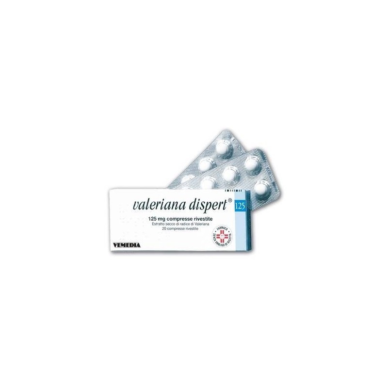 Vemedia Pharma Valeriana Dispert 125 Mg Compresse Rivestite Estratto Secco Di Radice Di Valeriana