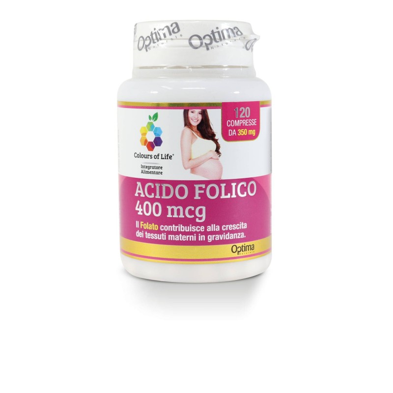 Optima Naturals Colours Of Life Acido Folico 400 Mcg 120 Compresse 350 Mg