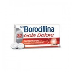 Neo Borocillina Gola Dolore Gusto Menta Senza Zucchero 32 Pastiglie Antinfiammatorio