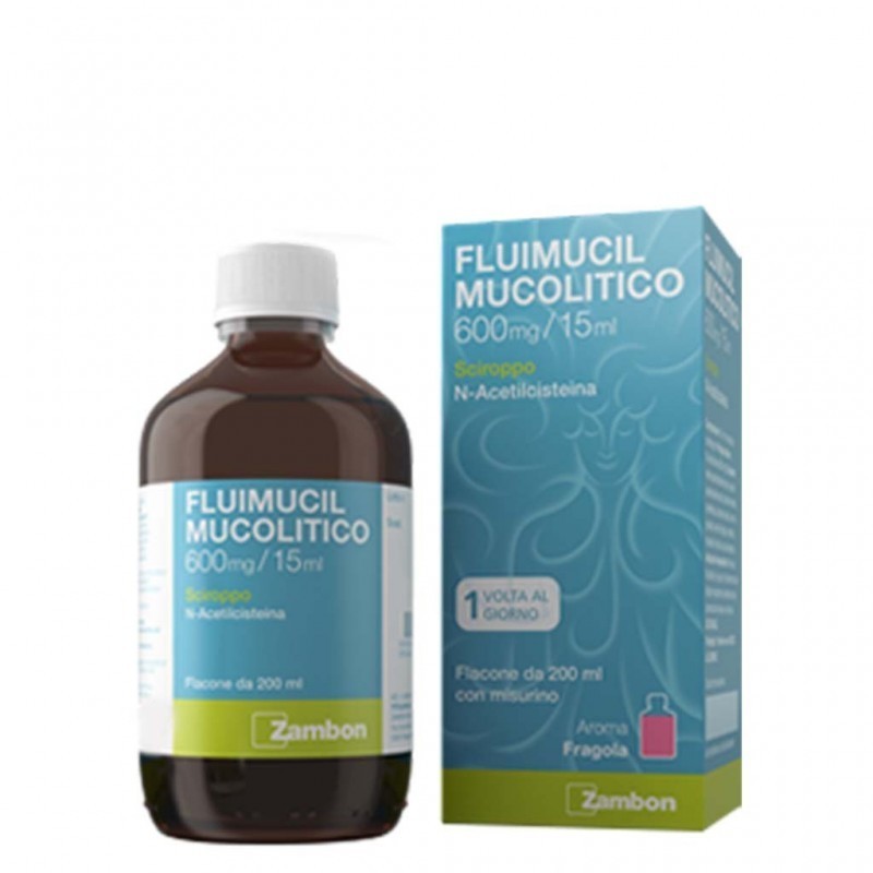 Zambon Italia Fluimucil Mucolitico 600 Mg/15 Ml Sciroppo N-acetilcisteina