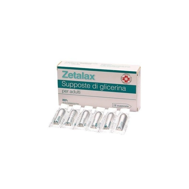 Zetalax Supposte di Glicerina per Adulti 18 Supposte Zeta Farmaceutici