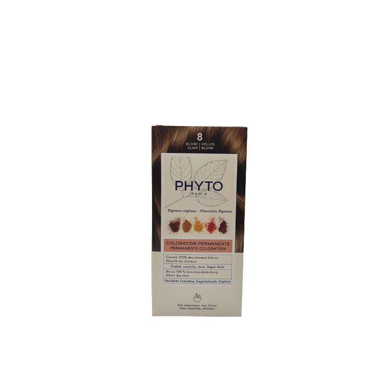 Phyto Color Kit 8 Biondo Chiaro 1 Latte 50 Ml + 1 Crema 50 Ml + 1 Maschera 12 Ml