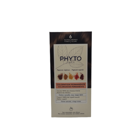 Phyto Color Kit 6 Biondo Scuro 1 Latte 50 Ml + 1 Crema 50 Ml + 1 Maschera 12 Ml