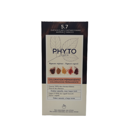 Phyto Color Kit 5,7 Castano Chiaro Tabacco 1 Latte 50 Ml + 1 Crema 50 Ml + 1 Maschera 12 Ml