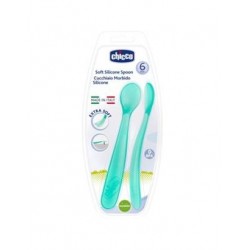 Artsana Chicco Cucchiaio Silicone Maschile Bi Pack 6m+