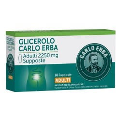 Carlo Erba Glicerolo Adulti 2250 mg 18 Supposte