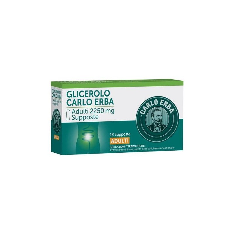 Carlo Erba Glicerolo Adulti 2250 mg 18 Supposte