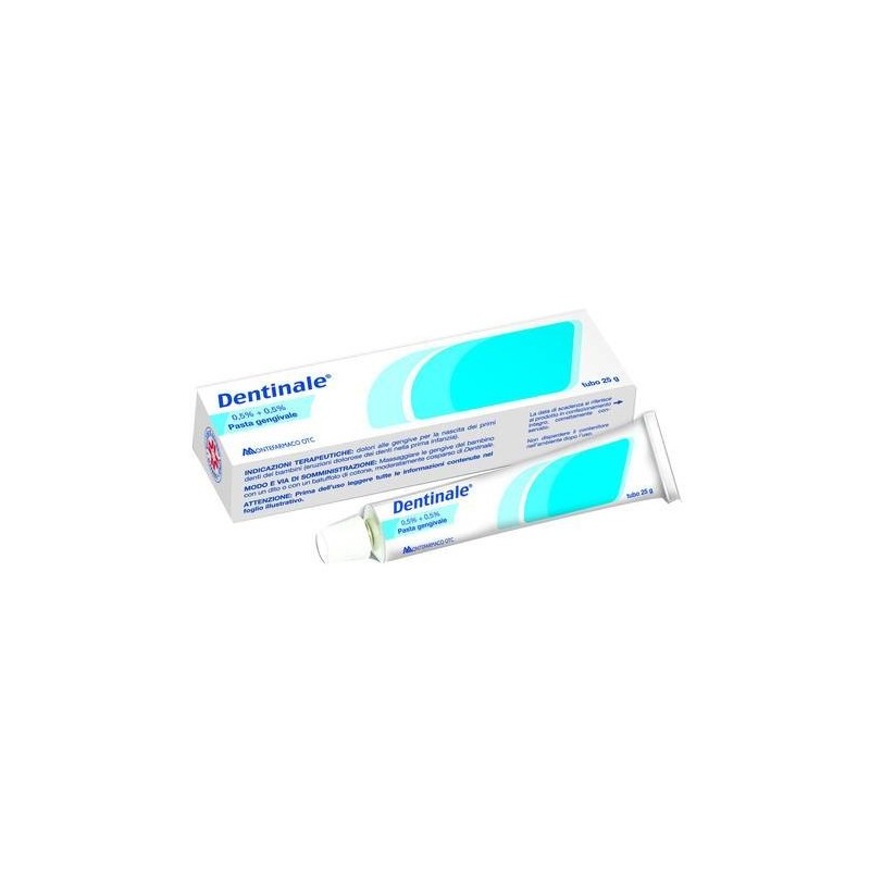 Montefarmaco Otc Dentinale 0,5% + 0,5% Pasta Gengivale Amilocaina Cloridrato, Sodio Benzoato Tubo 25 G