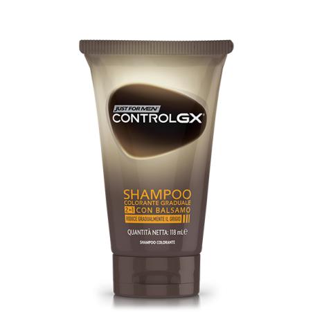 Combe Italia Just For Men Control Gx Shampoo Colorante Graduale 2 In 1 Con Balsamo 150 Ml