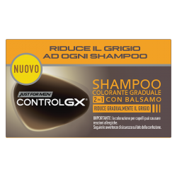 Combe Italia Just For Men Control Gx Shampoo Colorante Graduale 2 In 1 Con Balsamo 150 Ml