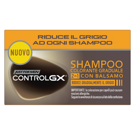 Combe Italia Just For Men Control Gx Shampoo Colorante Graduale 2 In 1 Con Balsamo 150 Ml