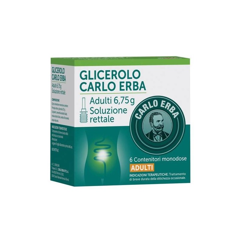 Carlo Erba Microclismi Adulti 6,75 g Glicerolo Soluzione Rettale Lassativa