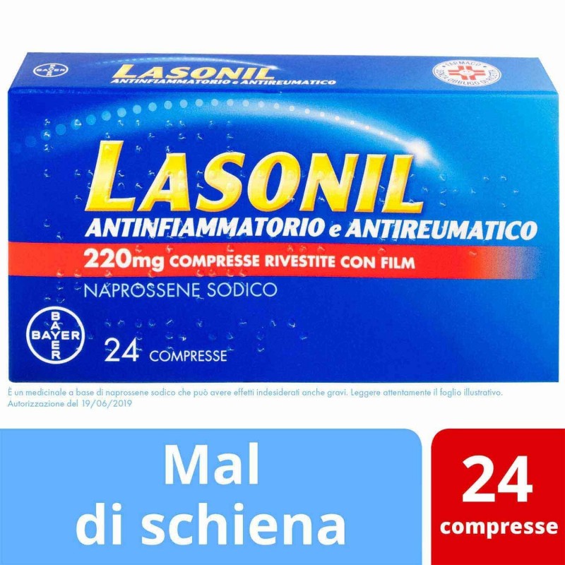 Bayer Lasonil Antinfiammatorio E Antireumatico 220 Mg Compresse Rivestite Con Film Naprossene Sodico