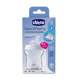 Chicco Biberon Nat Feel Vetro 0m+ 150 Ml