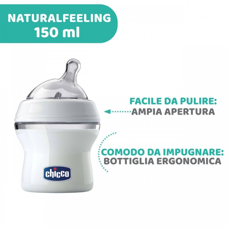 Chicco Biberon Nat Feel Vetro 0m+ 150 Ml