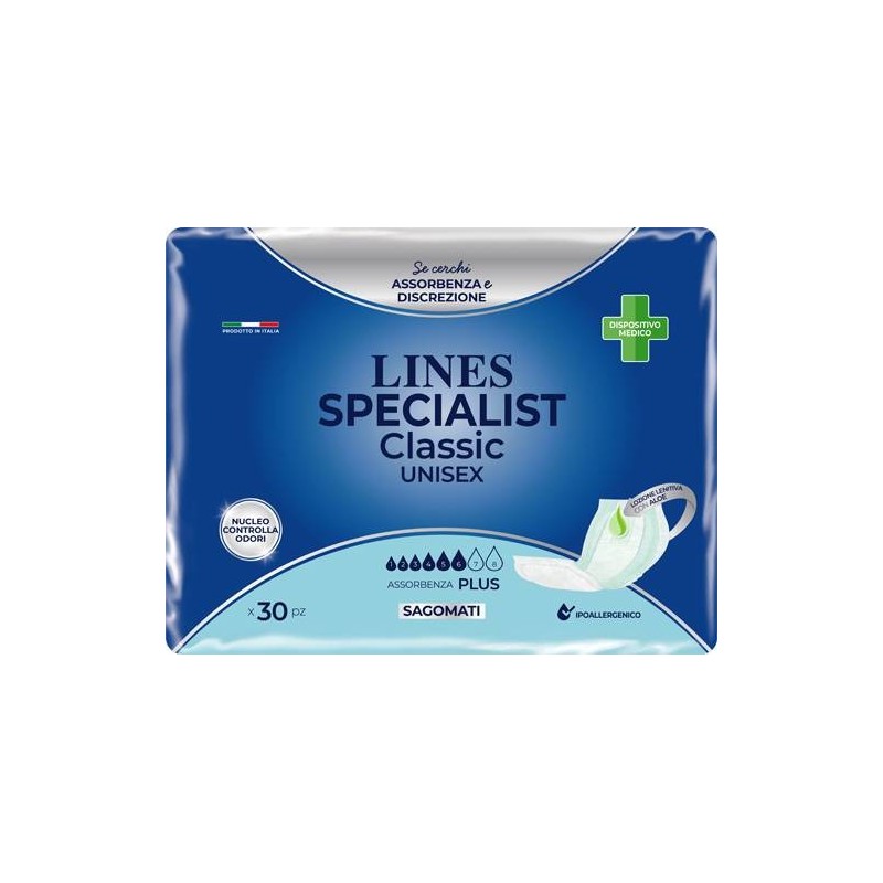 Pannolone Sagomato Lines Specialist Classic Plus 30 Pezzi