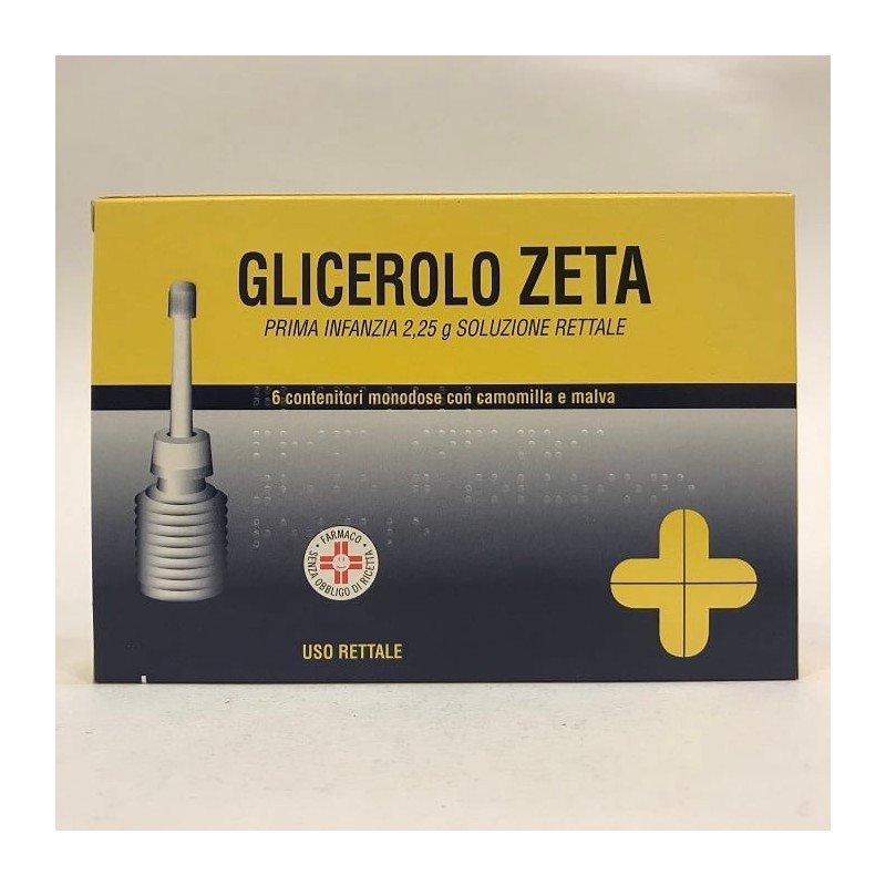 Glicerolo Zeta Prima Infanzia 2,25 g Farmaco Lassativo 6 Microclismi