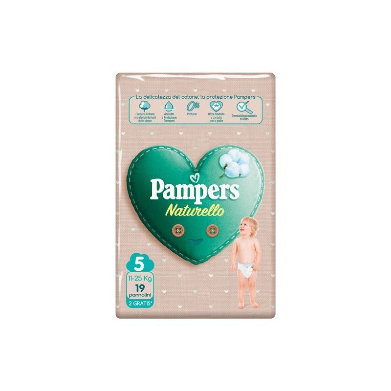 Fater Pampers Protezione Pura Naturello Junior Cp 17 Pezzi + 2