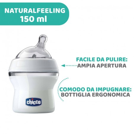 Chicco Biberon Nat Feel Vetro 0m+ 250 Ml