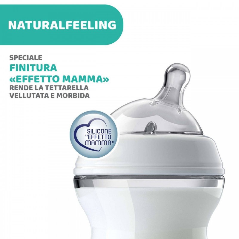 Chicco Biberon Nat Feel Vetro 0m+ 250 Ml