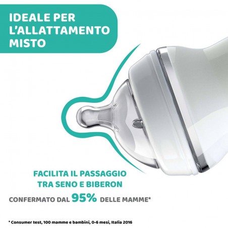 Chicco Biberon Nat Feel Vetro 0m+ 250 Ml