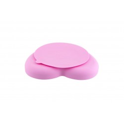 Chicco Piatto Cuore Ventosa Silicone Rosa