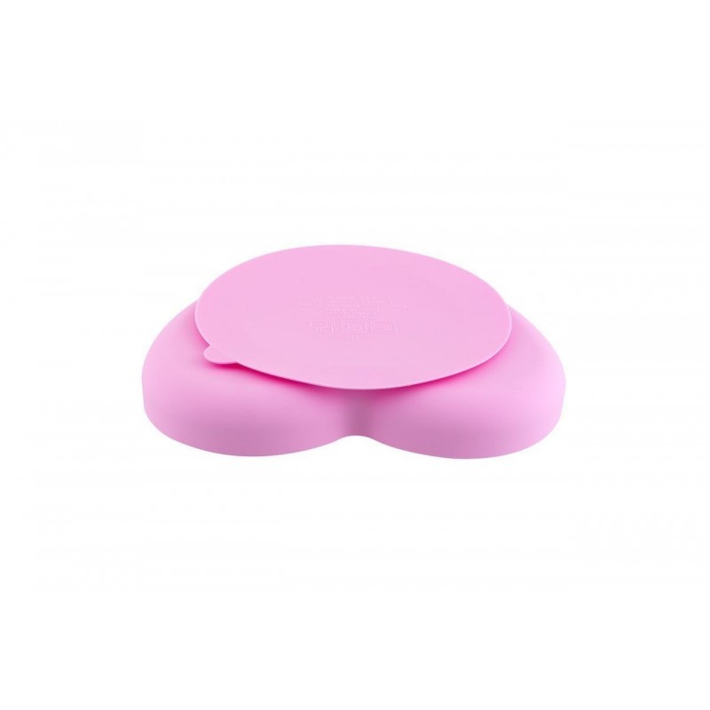 Chicco Piatto Cuore Ventosa Silicone Rosa