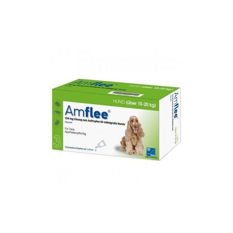 Krka Farmaceutici Milano Amflee 134 Mg Soluzione Spot-on Per Cani Di Taglia Media