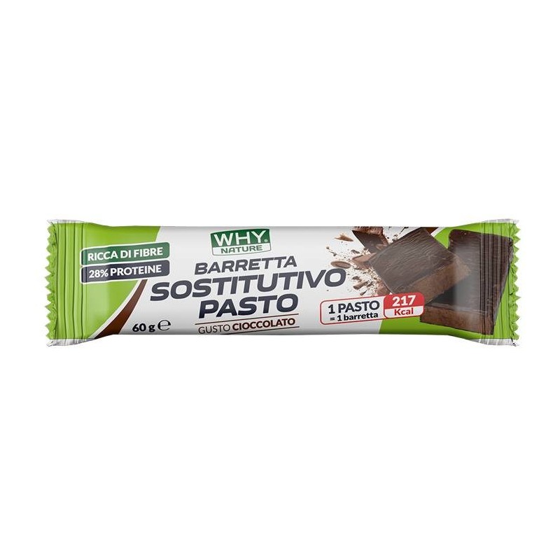 Biovita Whynature Barretta Sostitutiva Pasto Cioccolato Ricoperta Fondente 60 G