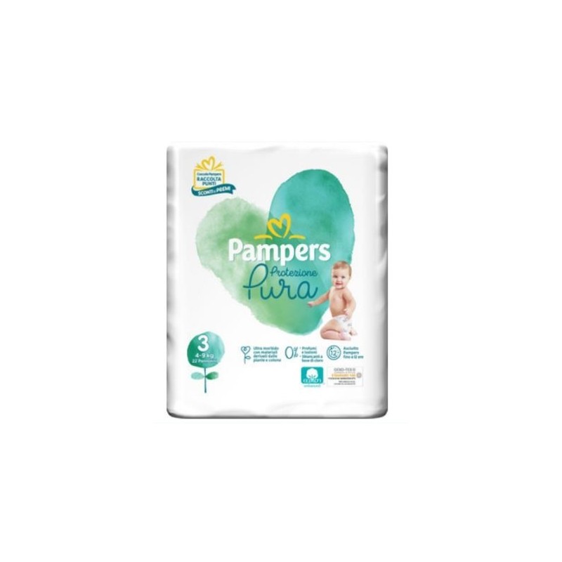 Fater Pampers Protezione Pura Naturello Midi Cp 22 Pezzi