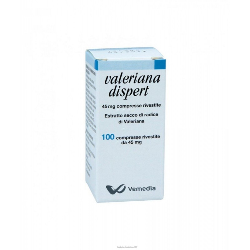 Vemedia Pharma Valeriana Dispert 45 Mg Compresse Rivestite Estratto Secco Di Radice Di Valeriana