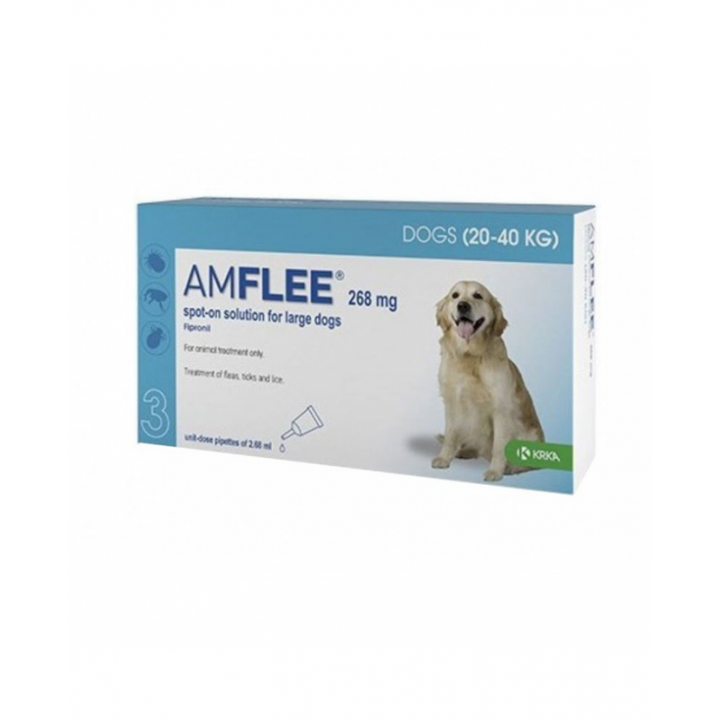 Krka Farmaceutici Milano Amflee 268 Mg Soluzione Spot-on Per Cani Di Taglia Grande