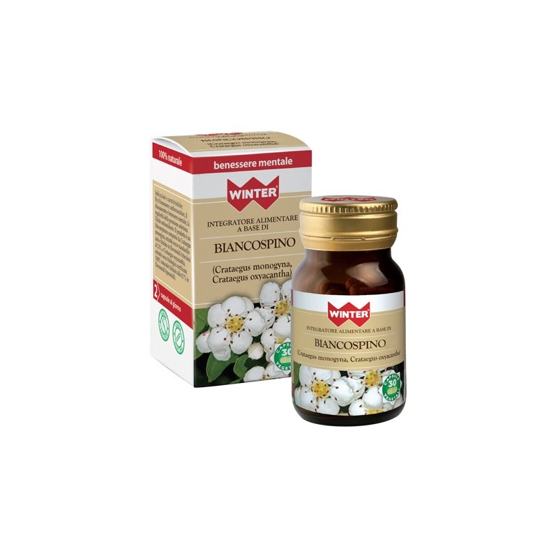 Biancospino Bio Integratore per Ansia e Insonnia 30 Capsule Winter