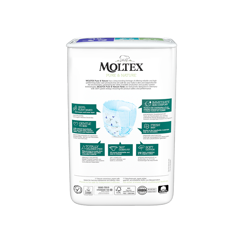 Ontex Pannolini Moltex Pure & Nature Xl 13-18 Kg Taglia 6 21 Pezzi