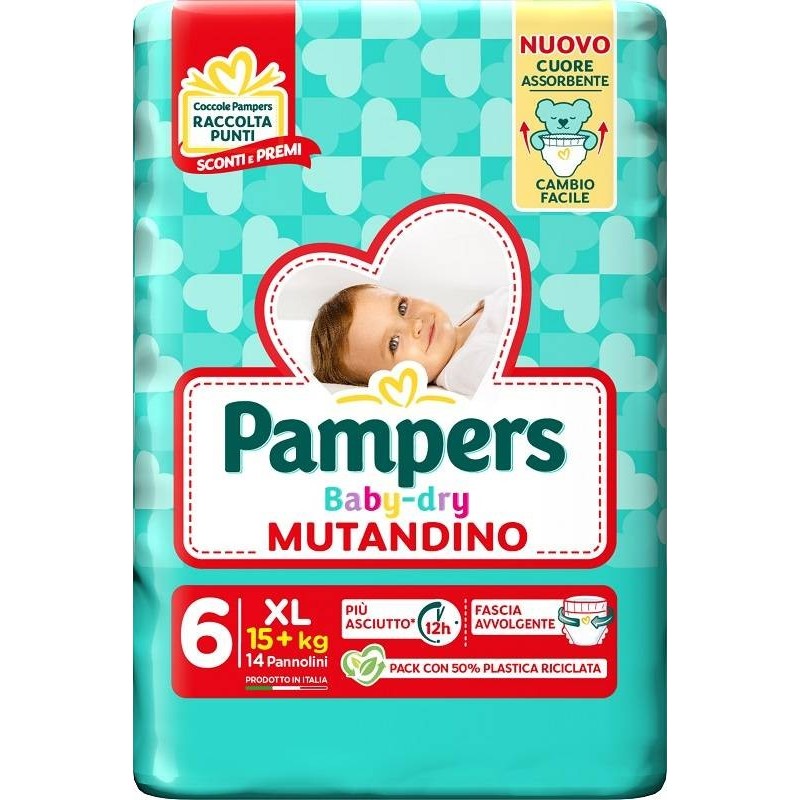 Fater Pampers Baby Dry Pannolino Mutandina Xl Small Pack 14 Pezzi